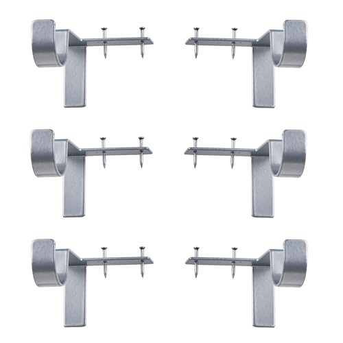 6 Stück Gardinenstangenhalterungen,Gardinenstange Halterung Gardinenstangenhalter mit Dübelschrauben für Hause Büro Schlafzimmer Kleiderschrank Schrank Badezimmer von Douthfolle