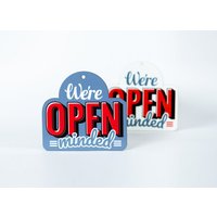 We Are Open Minded - Türschild von DovAbramsonStudio