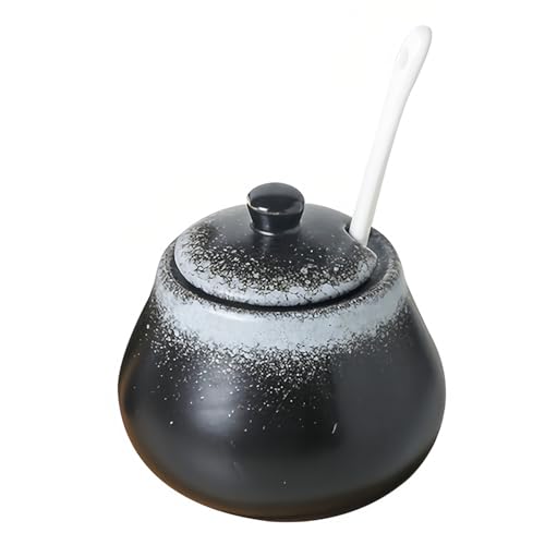 Dowbom Zuckerdose mit Deckel und Löffel, 200 ml Vorratsdose, Zuckerdose, Zuckerdose, Zuckerdose (D) von Dowbom