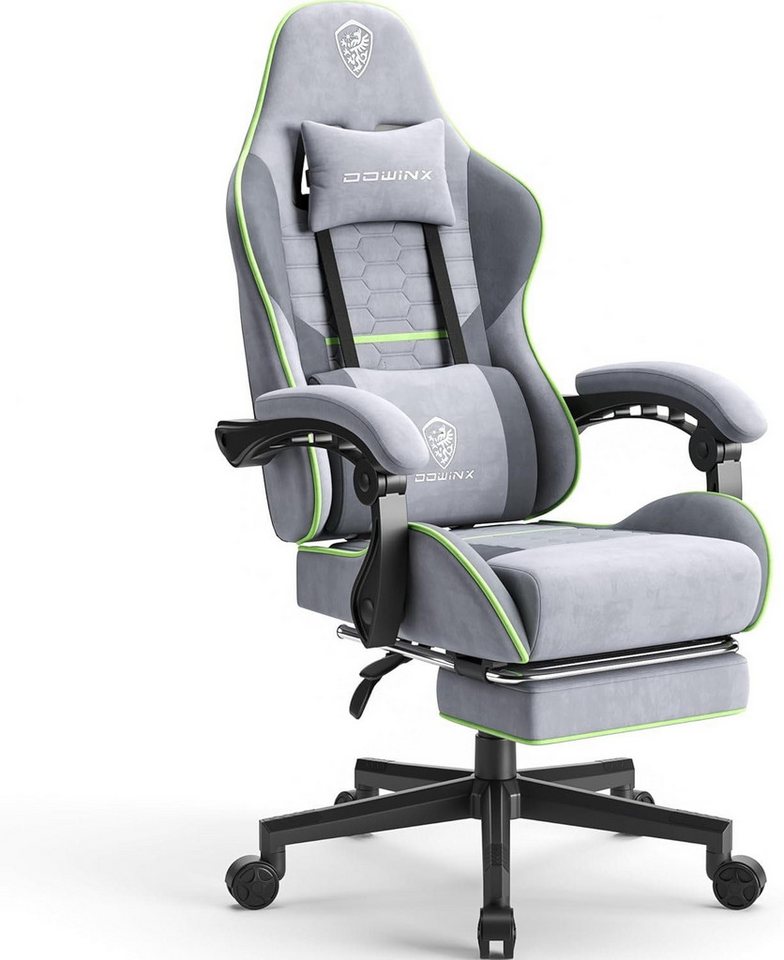 Dowinx Gaming-Stuhl Bürostuhl Ergonomisch, Lendenkissen verstellbar, Gaming Stuhl (600 Kg Belastbar, Zockerstuhl, Zocker, Sessel Gaming, 1 St), PC Sessel, Computerstuhl, Computer Stuhl, Zockersessel von Dowinx