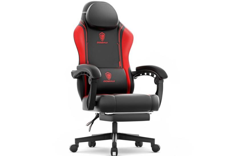 Dowinx Gaming-Stuhl Ergonomischer Gaming Sessel, Racing Gamer Stuhl mit Lendenwirbelstütze, PC-Stuhl Verbreiterte Rückenlehne von Dowinx