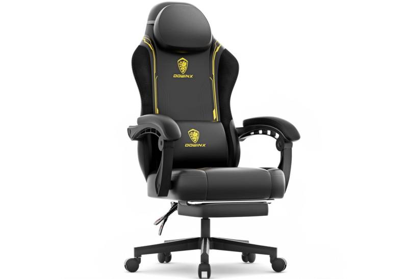 Dowinx Gaming-Stuhl Ergonomischer Gaming Sessel, Racing Gamer Stuhl mit Lendenwirbelstütze, PC-Stuhl Verbreiterte Rückenlehne von Dowinx