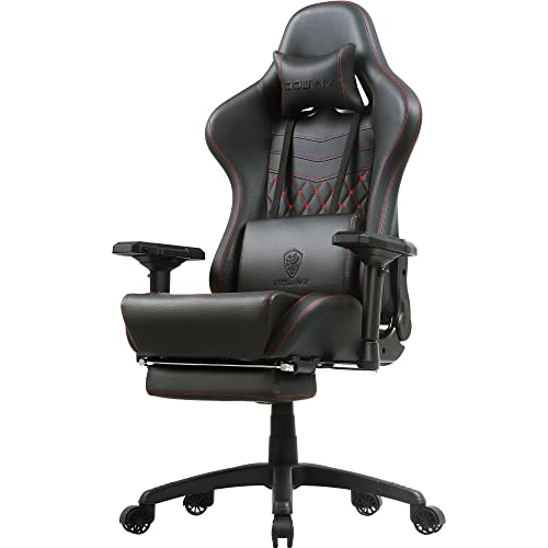 Dowinx Gaming Stuhl Ergonomischer mit Massage Bürosessel für Computer PU-Leder mit versenkbarer Fußstütze,4D Armlehnen Dowinx Gaming Stuhl Ergonomischer mit Massage Bürosessel für Computer PU-Leder mit versenkbarer Fußstütze,4D Armlehnen von Dowinx