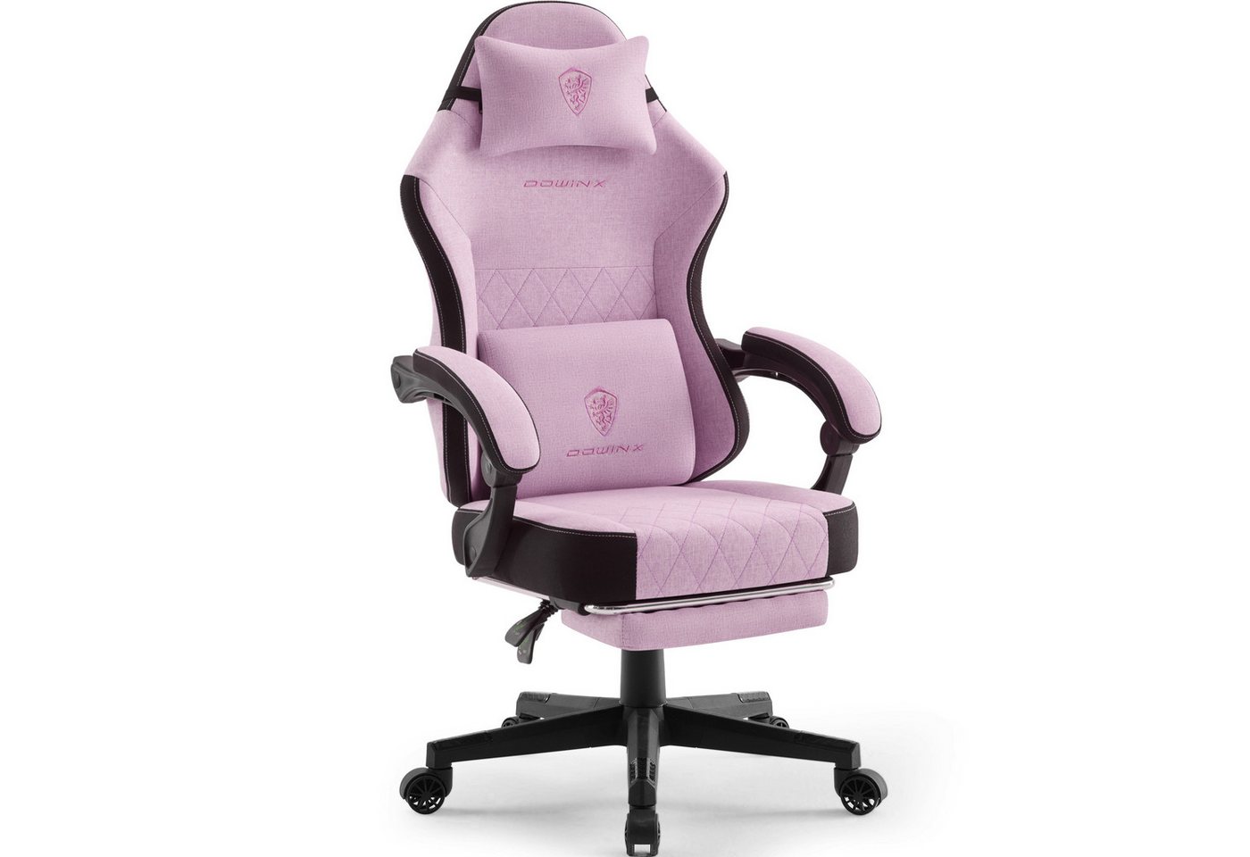 Dowinx Gaming-Stuhl Premium Gaming-Sessel mit Fußstütze und Lendenstütze (1 St), Ergonomischer Bürodrehstuhl mit Massagefunktion von Dowinx
