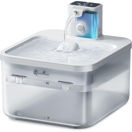 DownyPaws Katzenbrunnen Kabellos, Batteriebetriebener Trinkbrunnen für Katze Kabellos mit Bewegungsmelder, 2.5L Katzentrinkbrunnen Leise Ohne Strom, Automatisch Wasserspender Katzen, Weiß DownyPaws Katzenbrunnen Kabellos, Batteriebetriebener Trinkbrunnen für Katze Kabellos mit Bewegungsmelder, 2.5L Katzentrinkbrunnen Leise Ohne Strom, Automatisch Wasserspender Katzen, Weiß von DownyPaws