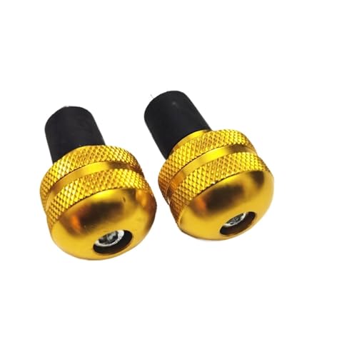 7/8''22mm Motorrad Griff Bar Ends Griffe CNC Metall Lenker Gegengewicht Stecker Slider Motor Bike Griffe Zubehör (Color : Gold) von Dowrap
