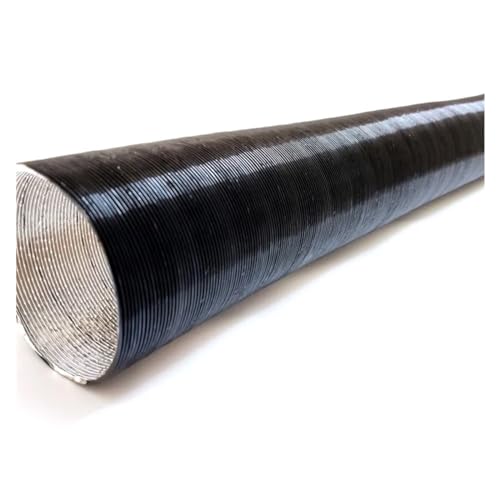 Dowrap 25/42/60/75mm Auto Luft Heizung Kanal Kanalisierung Rohr Schlauch Linie Schwarz for Standheizung Luft einlass Rohr Luft Auspuff Rohr (Color : 25mm Length 60cm) von Dowrap
