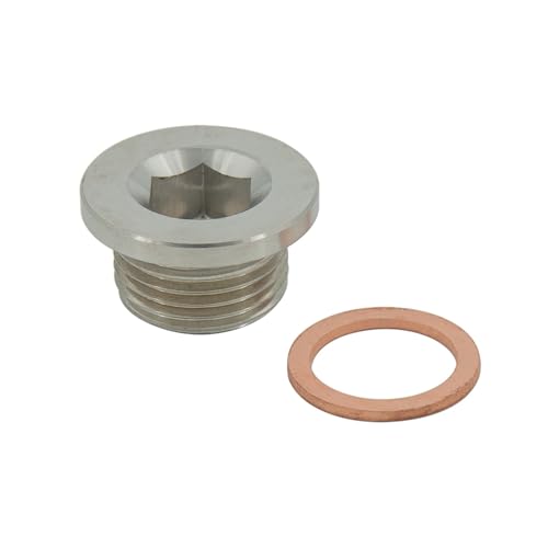 Dowrap Universal SS304 O2 Sauerstoff Sensor Stecker Autos Lambda Sensoren Bung Stecker M18X1,5 M12 X 1,25 Gewinde Mit Unterlegscheibe Silber von Dowrap