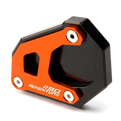 Motorrad CNC Kickstand Seitenständer Verlängerungsplatte Pad for 1290 1190 1050 Adventure alle Jahre (Color : Orange Black 1190) von Dowrap