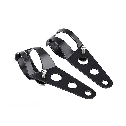 Universal Motorrad Scheinwerfer Halterung Gabel Ohr Chopper Scheinwerfer Halter Klemme Einstellbare Motor Gabel Halterung 27-36mm 38-48mm (Color : Black S) von Dowrap