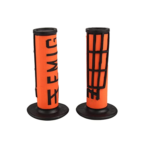 Universalgriffe Emig Grip Griff MX Grip Hand for SX EXC SXF KLX CRF YZF WRF Motorrad Twist Grip for Gel GP Dirt Pit Bike (Color : Black orange) von Dowrap