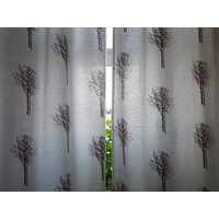 2 Stück Vintage Große Baumwolle Stoff Bäume Druck Vorhänge Für Ein Fenster, Vorhang Paneele, Zimmer Vorhänge, | 7 von DowryChestFinds