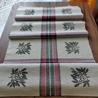 Vintage Handgewebte Dicke Baumwolle Tischläufer Aus Indien, Table Topper, Dressing, Housewarming | A1 von DowryChestFinds
