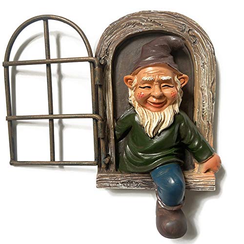 Doyomtoy Gartenzwerge,Gartenornamente,Gartendekoration,Zwergharz, werg Aus Dem Fenster Baumdeko - Gartendeko - Baumgesicht - Skulptur Doyomtoy Gartenzwerge,Gartenornamente,Gartendekoration,Zwergharz, werg Aus Dem Fenster Baumdeko - Gartendeko - Baumgesicht - Skulptur von Doyomtoy