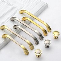 2, 5"Silber Gold Knauf Küchenschrank Pulls Schubladenknopf Pull Griff Kommode Aluminium Legierung Türknopf Möbel Hardware 64mm von DozenHardware