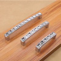 2.5" 3.75" 5"Crystal Eingelegter Griff Küchenschrank Pull Knauf Kommode Pulle Zinklegierung Türgriffe Zieher Hardware Offener von DozenHardware