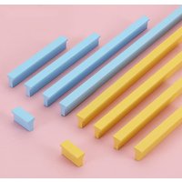 2, 5 "Gelb Blau Knauf Küche Kabinett Schublade Griffe Dresser Knobs Pulls Aluminiumlegierung Türknauf Griff Möbelbeschläge von DozenHardware