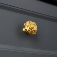 Rose Blumen Knäufe Griffe Küchenschrank Tür Messing Türknäufe Griff Möbelbeschläge von DozenHardware