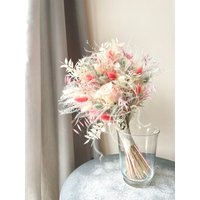 Hochzeit Brautstrauß Getrocknete Konservierte Blumen, Arrangement Für Braut, Brautblumendekor, Hochzeitsblumen Geschenk von DozensDaisies