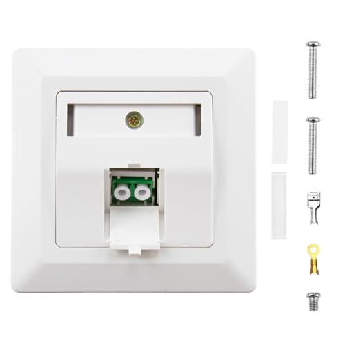 Glasfaser Anschlussdose 1x Duplex LC-APC Keystone LWL Aufputzdose Weiß für FTTH, Glasfaserinstallation im Innenbereich, mit LC/APC Buchse, für Auf- & Unterputzmontage von Dozylive