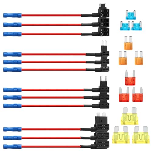 12 Stück Stromdieb Kfz Sicherung Set Enthält Fuse Tap Adapter Standard Mini Mikro2 Niedriges Profil 4 Typen ATO ATC ATM APM Stromkreissicherungshahn Add-A-Circuit Fuse Tap für Auto Lkw Boot Motorrad 12 Stück Stromdieb Kfz Sicherung Set Enthält Fuse Tap Adapter Standard Mini Mikro2 Niedriges Profil 4 Typen ATO ATC ATM APM Stromkreissicherungshahn Add-A-Circuit Fuse Tap für Auto Lkw Boot Motorrad von Dozylive