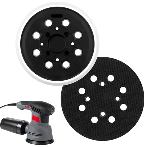 125 mm Professional Schleifteller mit 8 Löcher für Bosch PEX 300 AE PEX 400 AE, Klett Stützteller für Exzenterschleifer, Robuste Schleifplatte mit Hook und Loop Haftsystem von Dozylive