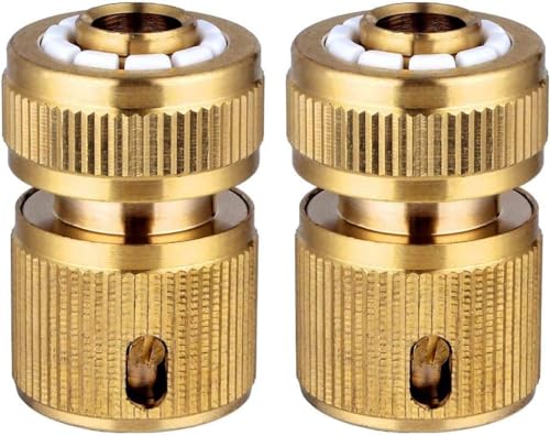 2 Stück Messing Schlauchverbinder 1/2 Zoll für Wasserstop Schlauchkupplung für GARDENA 16 mm Schnellschlauch Endverbinder Adapter Wasserhahn Schnellverbindungsadapter für Rohr Verbinden Gartengeräte 2 Stück Messing Schlauchverbinder 1/2 Zoll für Wasserstop Schlauchkupplung für GARDENA 16 mm Schnellschlauch Endverbinder Adapter Wasserhahn Schnellverbindungsadapter für Rohr Verbinden Gartengeräte von Dozylive