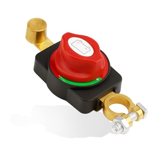 Batterietrennschalter 12V 24V 48V mit 180° Drehfunktion Batteriehauptschalter Trennschalter 275A Hochstrom-Trennschalter Wasserdicht Batterieschalter für LKW Wohnmobil Motorrad Montage Batterietrenner Batterietrennschalter 12V 24V 48V mit 180° Drehfunktion Batteriehauptschalter Trennschalter 275A Hochstrom-Trennschalter Wasserdicht Batterieschalter für LKW Wohnmobil Motorrad Montage Batterietrenner von Dozylive