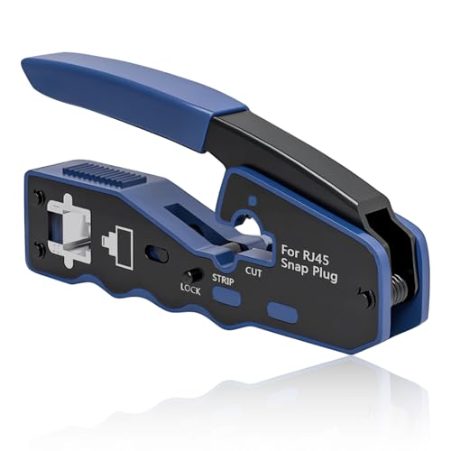 Crimpzange RJ45 RJ11 für CAT7 CAT6 CAT5 Netzwerkstecker Passthrough Stecker Universell Rostfreier Presszange Netzwerkkabelzange für 6P Telefonestecker Inkl Wechselklingen Crimpzange RJ45 RJ11 für CAT7 CAT6 CAT5 Netzwerkstecker Passthrough Stecker Universell Rostfreier Presszange Netzwerkkabelzange für 6P Telefonestecker Inkl Wechselklingen von Dozylive
