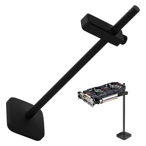 Dozylive GPU VideoKarte Halter Grafikkarten Halterung aus Aluminiumlegierung Grafikkarten Stütze 30–190 mm Höhenverstellbar Grafikkartenhalter Bracket mit Magnetfuß Werkzeuglose Installation Einfache von Dozylive