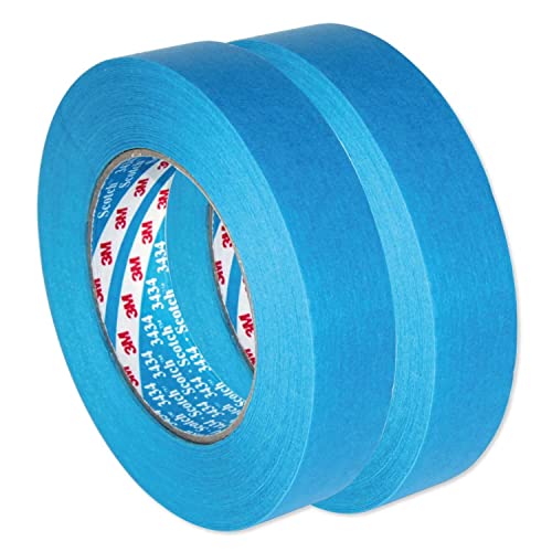 3M 3434 Abdeckband für Karosserie, Rahmen, Silikone, Modellbau, 25 mm x 50 m, blau (2 Rollen) von Dpm tapes