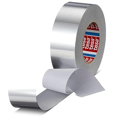 Aluminiumband - Tesa 60672 - Metallisches Dichtband Für Hohe Und Niedrige Temperaturen, Wasser- Und Dampfdicht, Gasbeständig, Robust, Geeignet Für Dauerhafte Reparaturen (50 mm x 25 m) von Dpm tapes