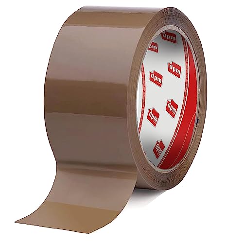 Dpm tapes Packaging Tape – Verpackungsband, Klebeband, Versand, Umzug, Reißfest, Lösungsmittelfrei, Stark und Leise, 50 m x 48 mm, Braun/Havanna (1 Rolle) von Dpm tapes