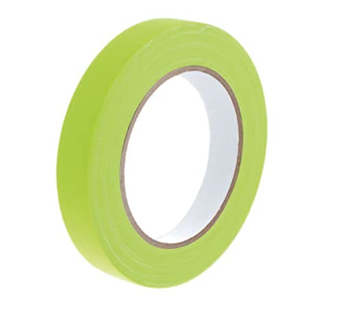 Graffer-Tuchband, farbiges, fluoreszierendes Klebeband aus PE-beschichtetem Stoff, hohe Dicke, für Innen- und Außenbereich, hochwertiges Produkt, 19 mm x 25 m - (Neongelb) von Dpm tapes