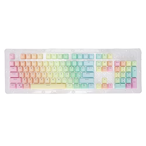 Dpofirs 104Pcs PBT Pudding Keycaps Keyset, Custom Keycaps mit 2 Farben Durchscheinend, Geeignet für die Meisten Mechanischen Tastaturen mit 61, 87, 104 Tasten von Dpofirs