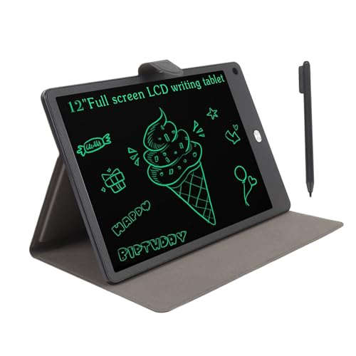 12 Zoll Schreibtablette, Löschbares Elektronisches Schreibblock, LCD Schreibtafel, mit Tablet Hülle, Digitales Handschriftenpolster, Elektronische Zeichnungsblocks für Büro von Dpofirs