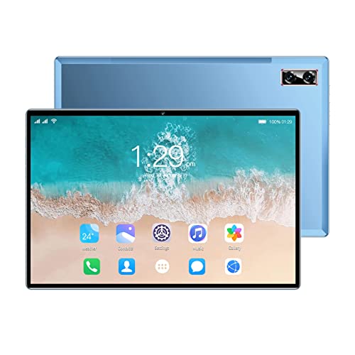 Dpofirs 10-Zoll-FHD-Android-Tablet, 6 GB 256 GB 8-Core-CPU-Prozessor-Gaming-Tablet mit Nachtlesemodus, 5 MP 13 MP, 7000 MAh WiFi Android11 ​​4G-Anruf-Tablet (Blau) von Dpofirs