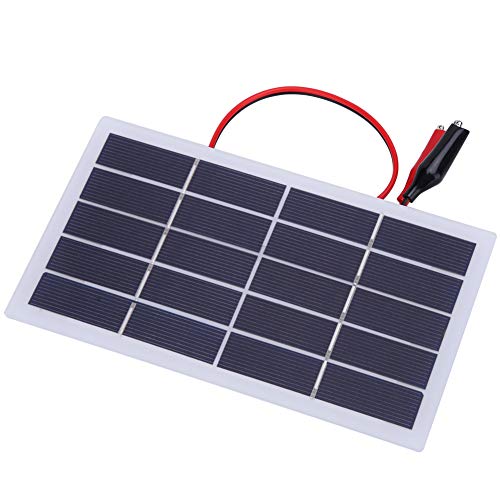 Dpofirs 2W 5V Polykristallines Silikon Solar Pad DIY mit Clip 173x99x2MM 500MA Mini Solar Panel Zellen für Solarenergie/Heimwerker/Wissenschaftsprojekte (2W 5V+ Clip) von Dpofirs