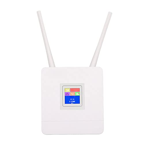 Dpofirs 4G-LTE-CPE-Router mit SIM-Kartensteckplatz, WLAN-Router mit Zwei Externen Antennen, 4G-WLAN-Router, WLAN-Router für Reisen Im Büro und zu Hause von Dpofirs