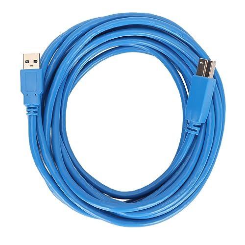 Dpofirs 5 Meter Langes USB3.0 Druckkabel, A Stecker auf B Stecker, USB Drucker Scanner Kabel mit Bis zu 5 Gbit/s für Datenübertragung, USB Kabel für Externen Festplatten Treiber Hub, von Dpofirs