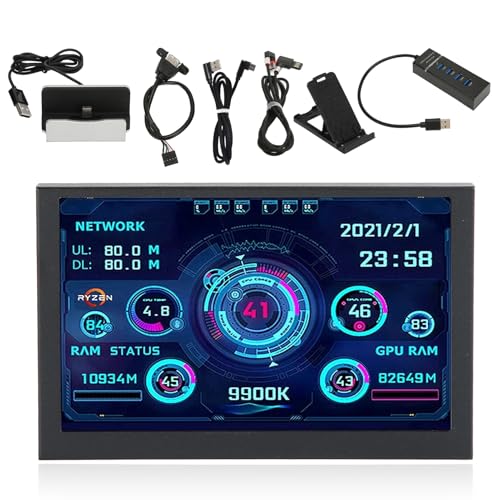 Dpofirs 5 Zoll IPS USB Bildschirm, AIDA64 PC CPU RAM HDD Datenmonitor Typ C Computer Temperaturbildschirm, PC Sensor Panel Anzeige für AIDA64 Temperaturanzeige PC CPU GPU RAM Dpofirs 5 Zoll IPS USB Bildschirm, AIDA64 PC CPU RAM HDD Datenmonitor Typ C Computer Temperaturbildschirm, PC Sensor Panel Anzeige für AIDA64 Temperaturanzeige PC CPU GPU RAM von Dpofirs