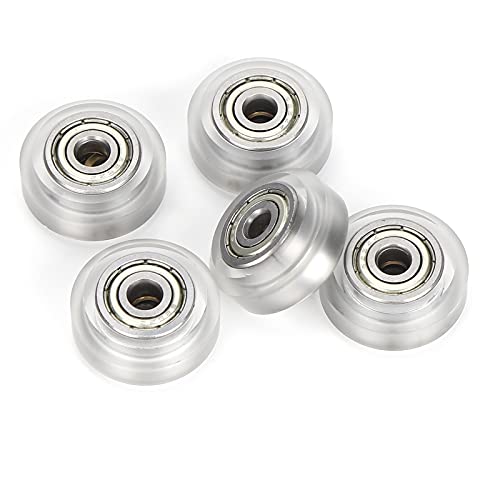 Dpofirs 5Pcs POM Pulley, POM Pulleys für DIY 3D-Drucker, 625zz Lager Passive Round Wheels Rollen Kompatibel für 3D-Drucker Schwarz Weiß, 0,9in*0,2in*0,4in (Weiss) von Dpofirs