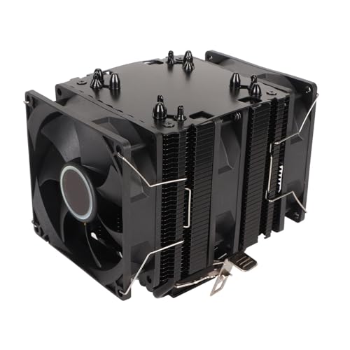 Dpofirs 9CM CPU Lüfter, Dual Tower 6 Kupfer Heatpipes 3 Draht 3 Lüfter CPU Kühler für Intel 775 1150 1151 1155 1156 1200 1700 1356 1366 für AMD, Leiser Computer CPU Lüfter von Dpofirs