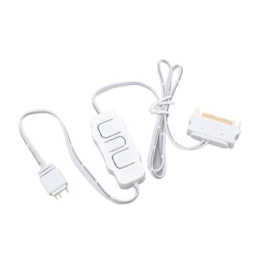 Dpofirs Argb PC -FAN -Inspektor, Professionelle Einfache Schaltflächen Argb Light Line Controller 5V 3 Geräte für PC Lüfter für Pin DIY (WHITE) von Dpofirs