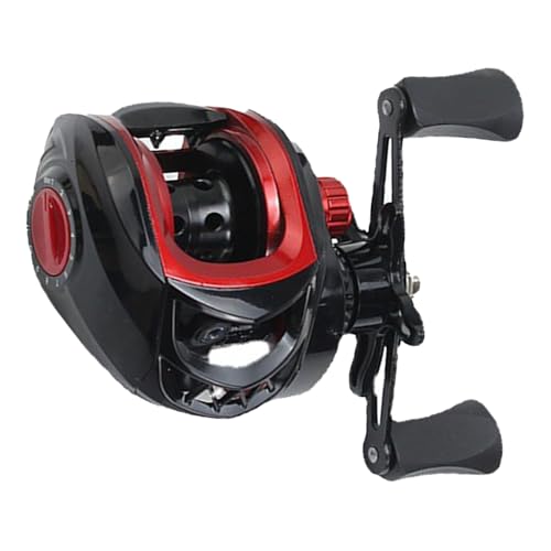 Dpofirs Baitcasting-Angelrolle, Runde Baitcasting-Rolle, 7,2:1 Übersetzungsverhältnis Angelrolle, 8 Kg Bremskraft, Baitcaster-Angelrolle, Weitwurfspulendesign (Rechte Hand) von Dpofirs
