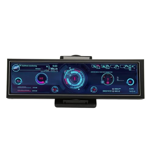 Dpofirs Computer Temperaturmonitor, 8,8 Zoll LCD mit Gestreckter Leiste, Unterstützt Theme Editor für RasPi für Linux für Win, 178 Grad Betrachtungswinkel, USB C PC CPU (mit Dpofirs Computer Temperaturmonitor, 8,8 Zoll LCD mit Gestreckter Leiste, Unterstützt Theme Editor für RasPi für Linux für Win, 178 Grad Betrachtungswinkel, USB C PC CPU (mit von Dpofirs