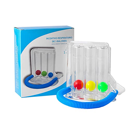 Dpofirs Deep Breathing Exercise for Lung, Deep Breathing Lung Exerciser, Waschbares und Hygienisches Atemmesssystem (3 Bälle) von Dpofirs