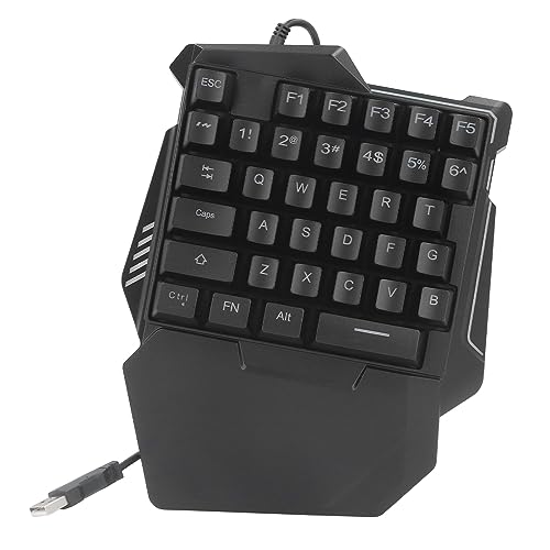 Dpofirs Einhändige Mechanische RGB Gaming Tastatur, 35 Tasten, Tragbare Gaming Tastatur, Ergonomischer Gamecontroller für 7 8 10, Linux, Android, OS X von Dpofirs