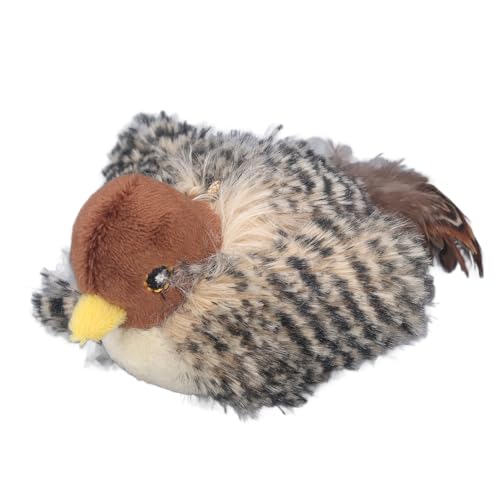 Dpofirs Electric Cat Toy Toy Weiche Plüsch -Quietschspielzeug für Angstreduzierung und Körperliche Fitness für Innenkatzen (Vogel) von Dpofirs