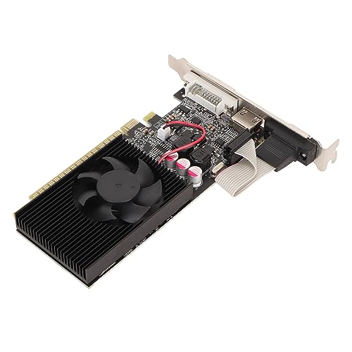 Dpofirs Für GT210-Grafikkarte, GT210 1G DDR3 64-Bit-Grafikkarte mit Einer Auflösung von 2560 X 1600, Lüfter, 3D-API-Grafikkarte Für Desktop-Computer von Dpofirs